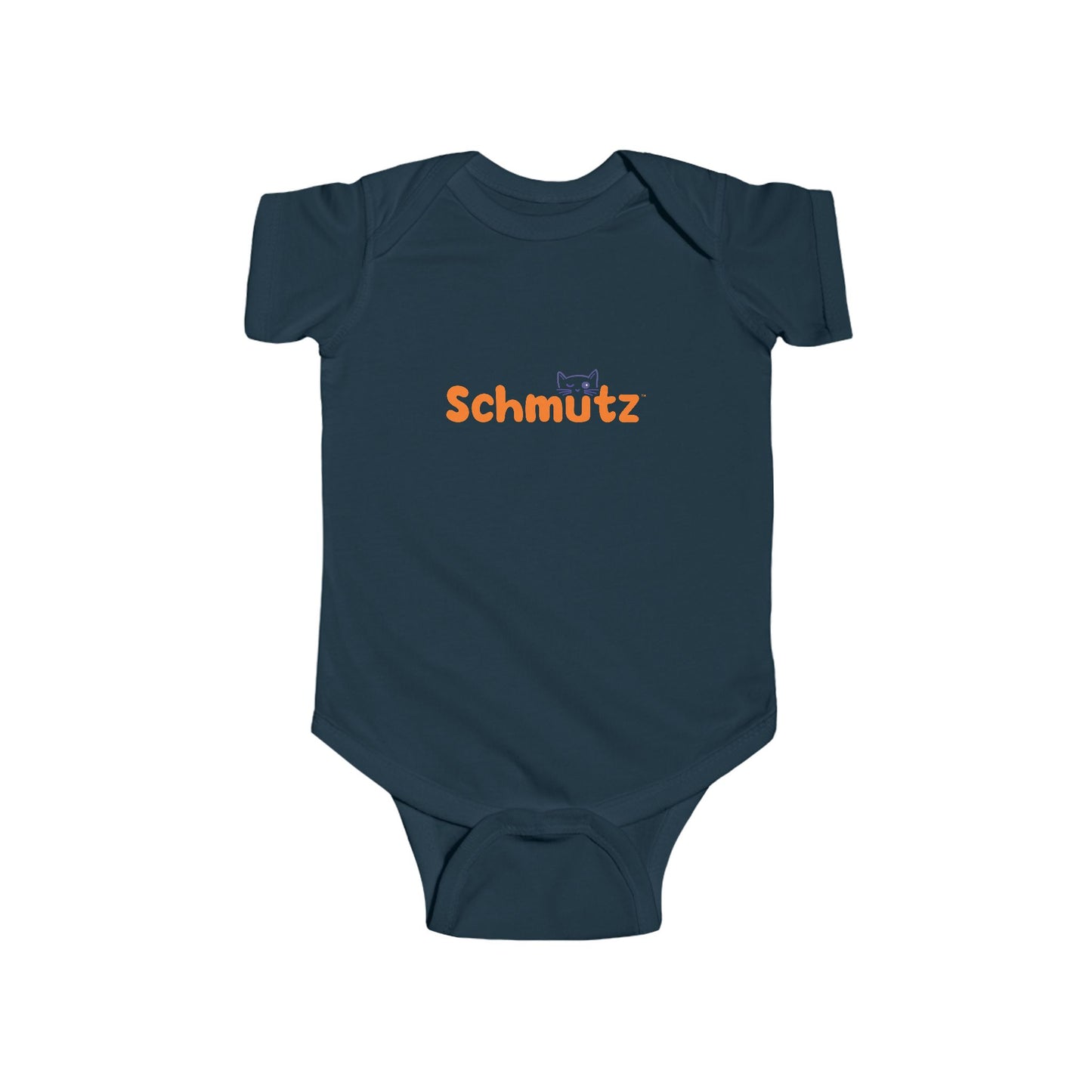 Cute Cat-Themed Infant Bodysuit – ‘Schmütz’ Design for Your Little On