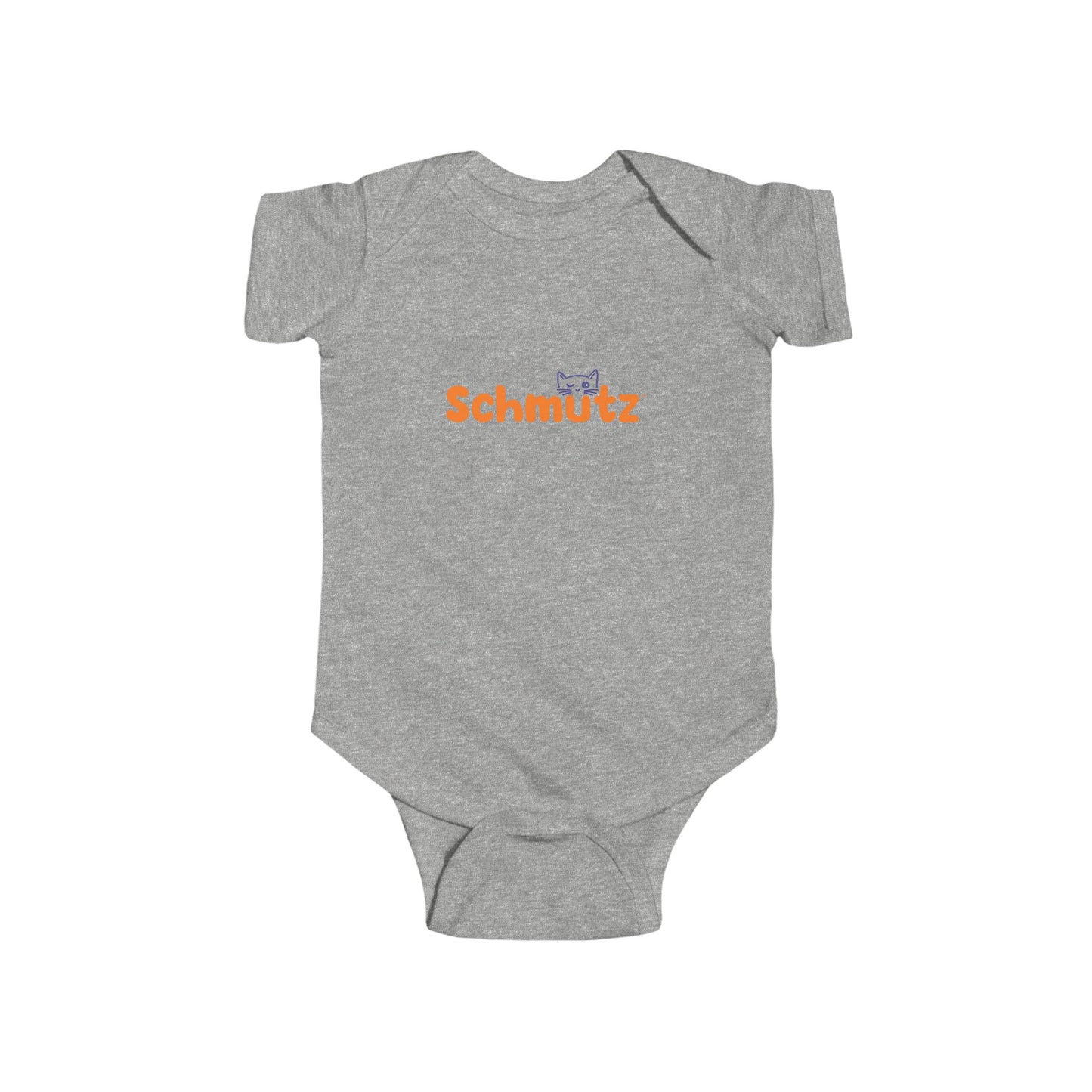 Cute Cat-Themed Infant Bodysuit – ‘Schmütz’ Design for Your Little On