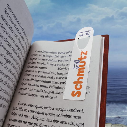 'Schmütz' Whimsical Bookmark – Stainless Steel Page Marker (1.25" x 5")