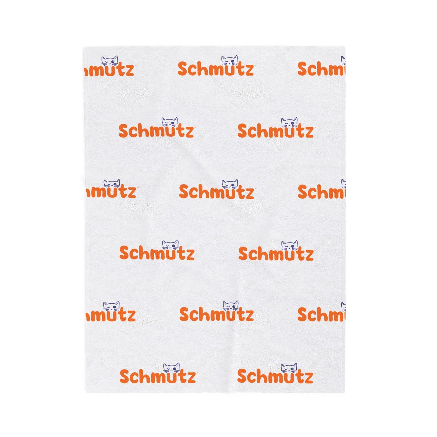 Cozy Velveteen Plush Blanket with Whimsical 'Schmutz' Pattern - Perfect for Pets & Home Decor